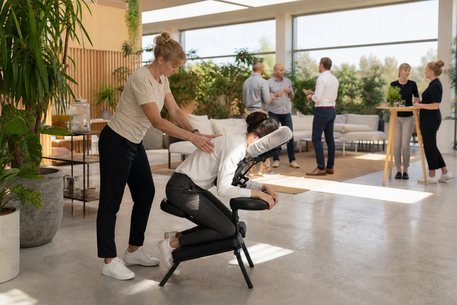 Event Massage oder interaktive Wellness Stationen im Vergleich