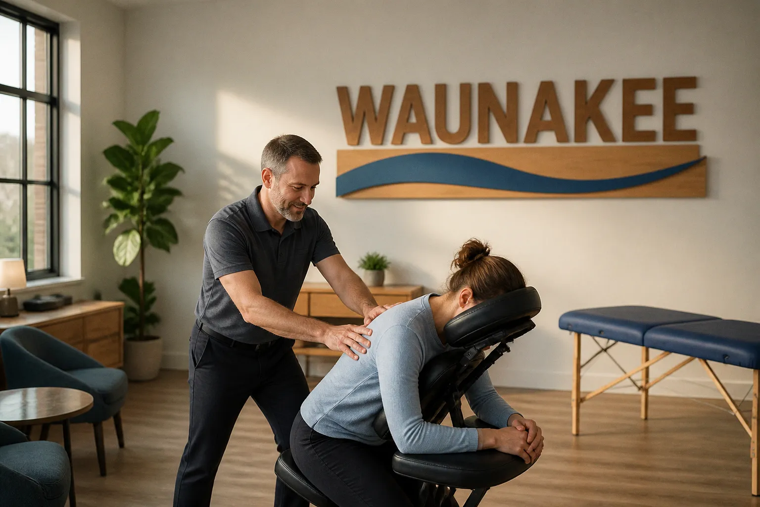 Mobile Stuhlmassage für Firmen in Waunakee: Wellness direkt am Arbeitsplatz