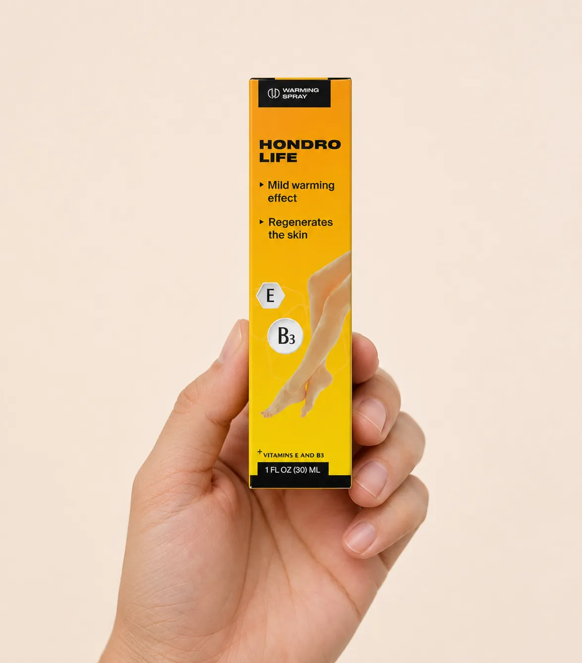 Hondrolife — Verpackung in der Hand