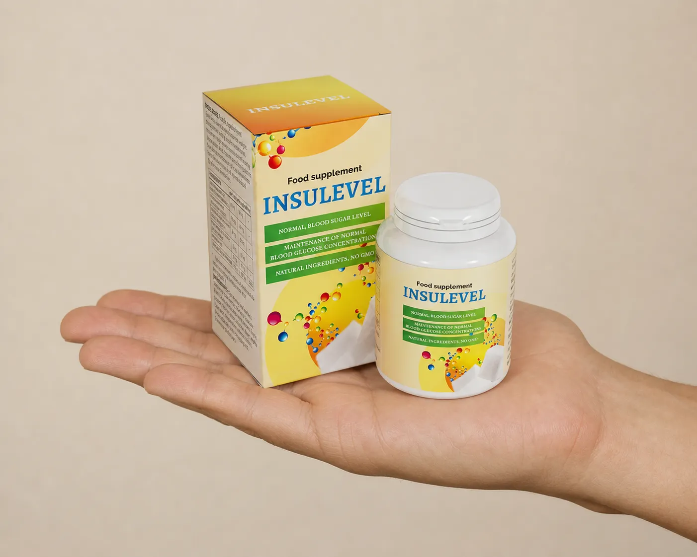 InsuLevel — Verpackung in der Hand