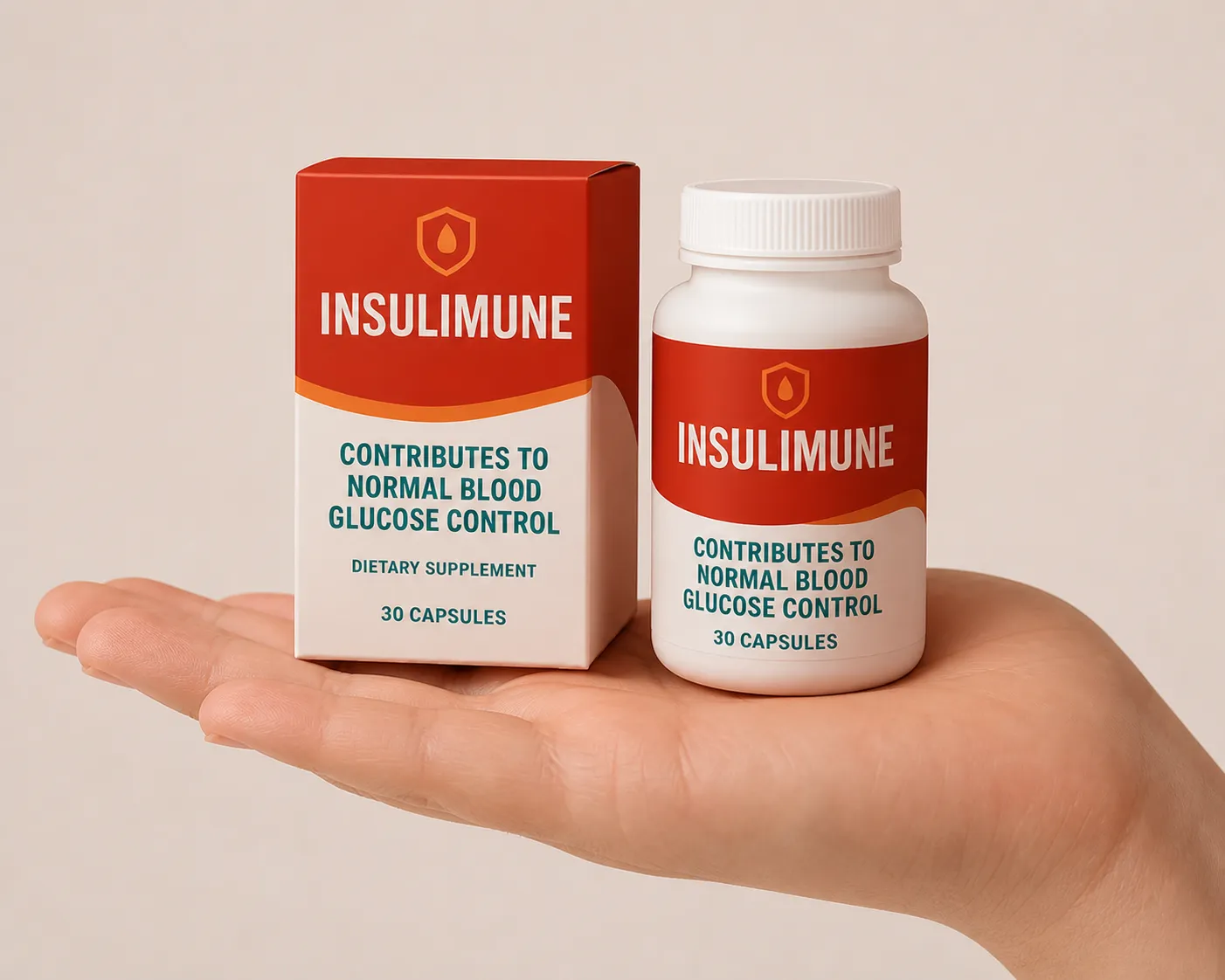 Insulimune + — Verpackung in der Hand