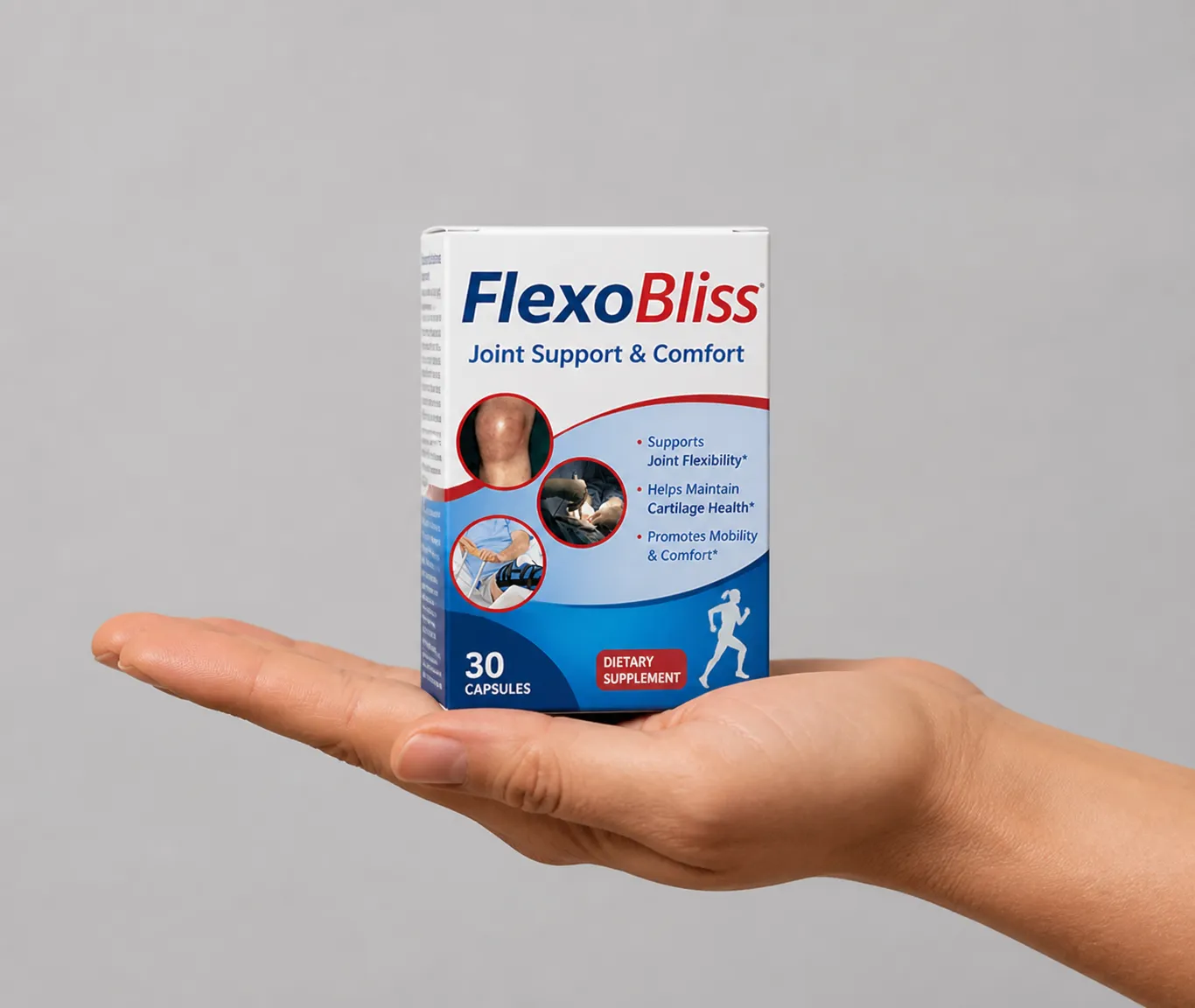 Flexosamine — Verpackung in der Hand