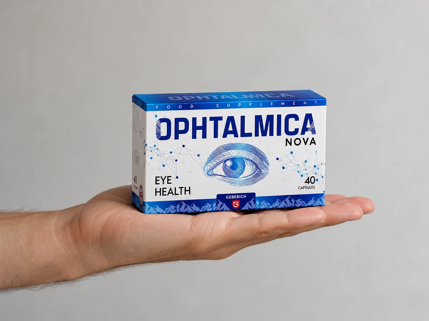 Ophtalmica — Verpackung in der Hand