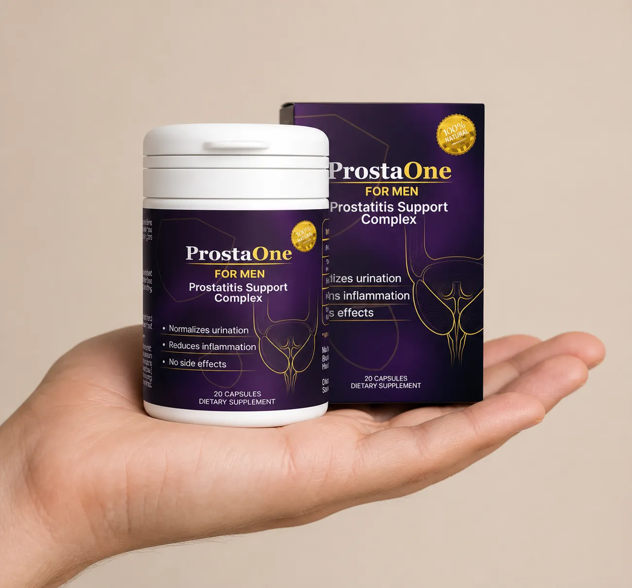 ProstaOne — Verpackung in der Hand