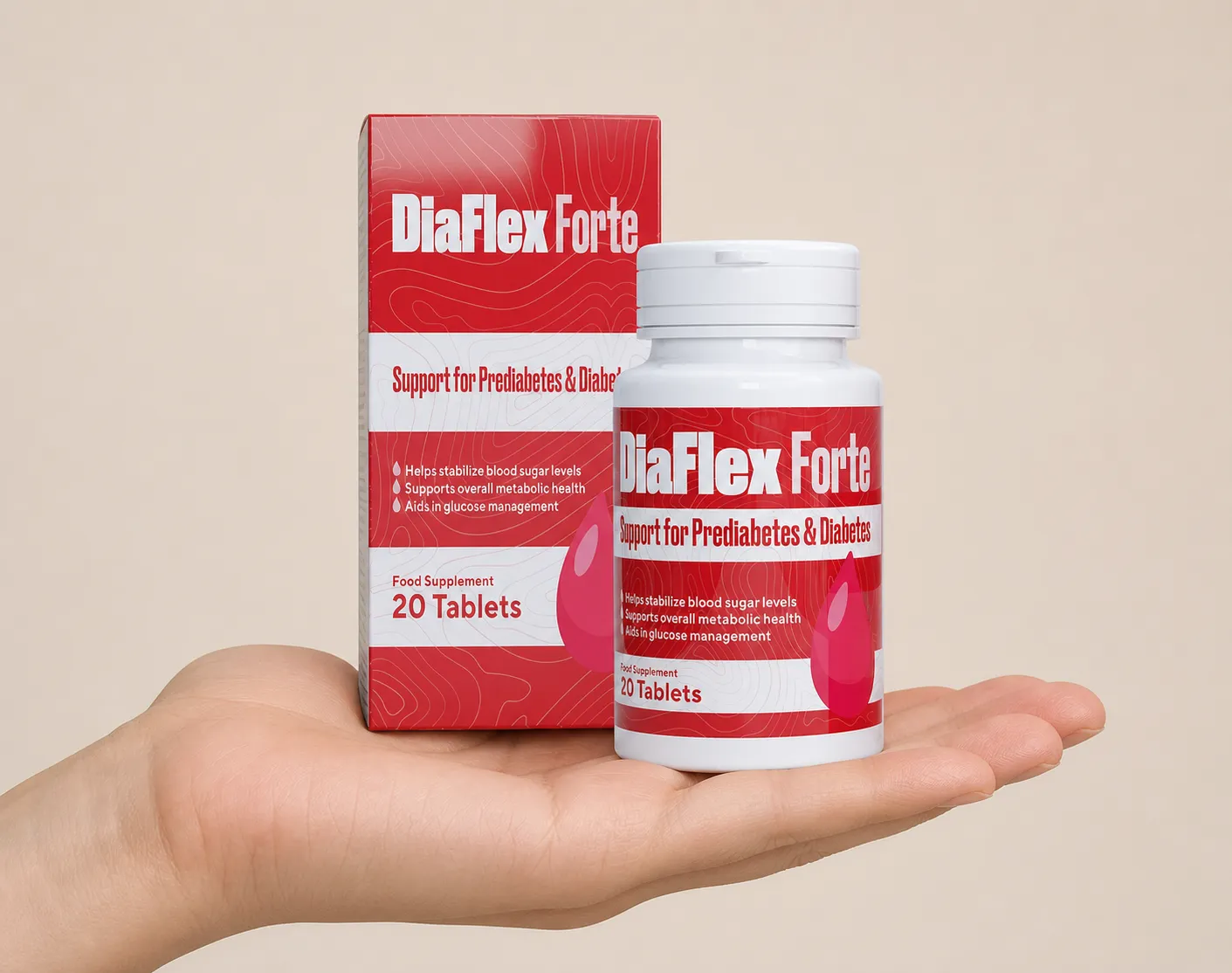 DiaFlex Forte — Verpackung in der Hand