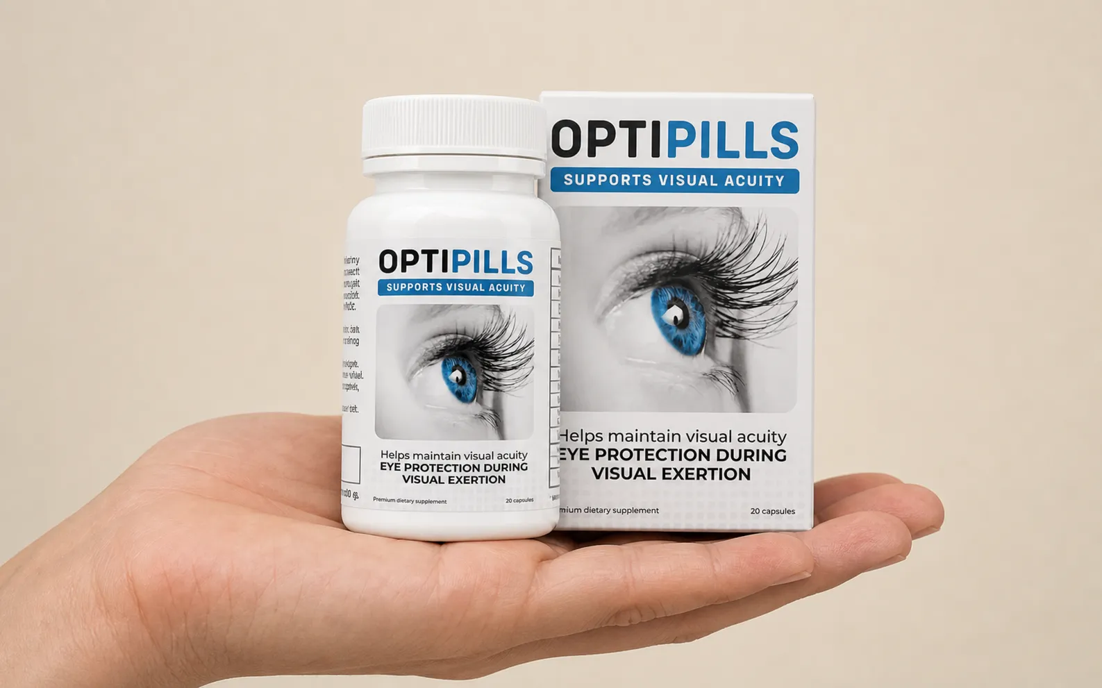 OptiPills — Verpackung in der Hand