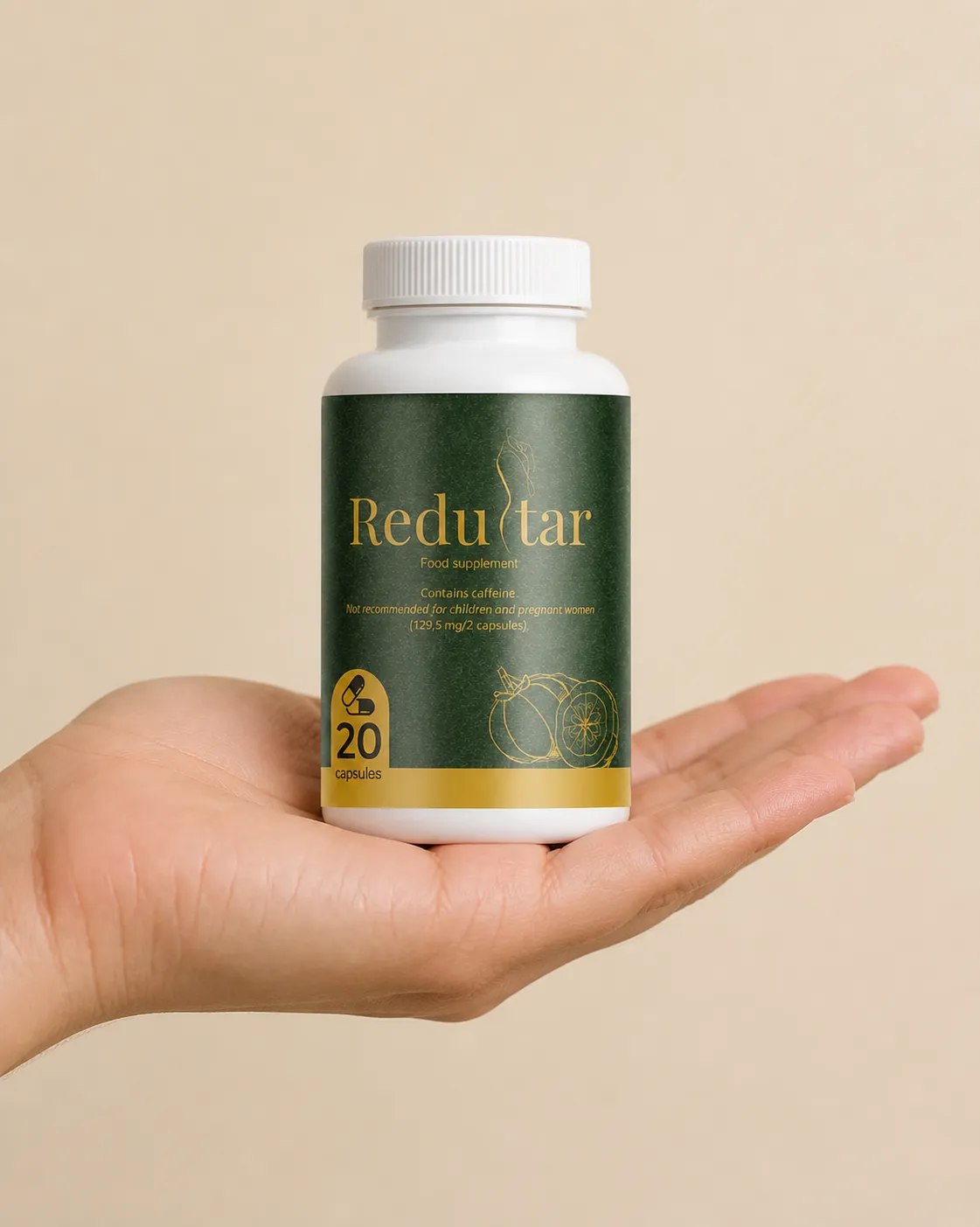 Redustar — Verpackung in der Hand