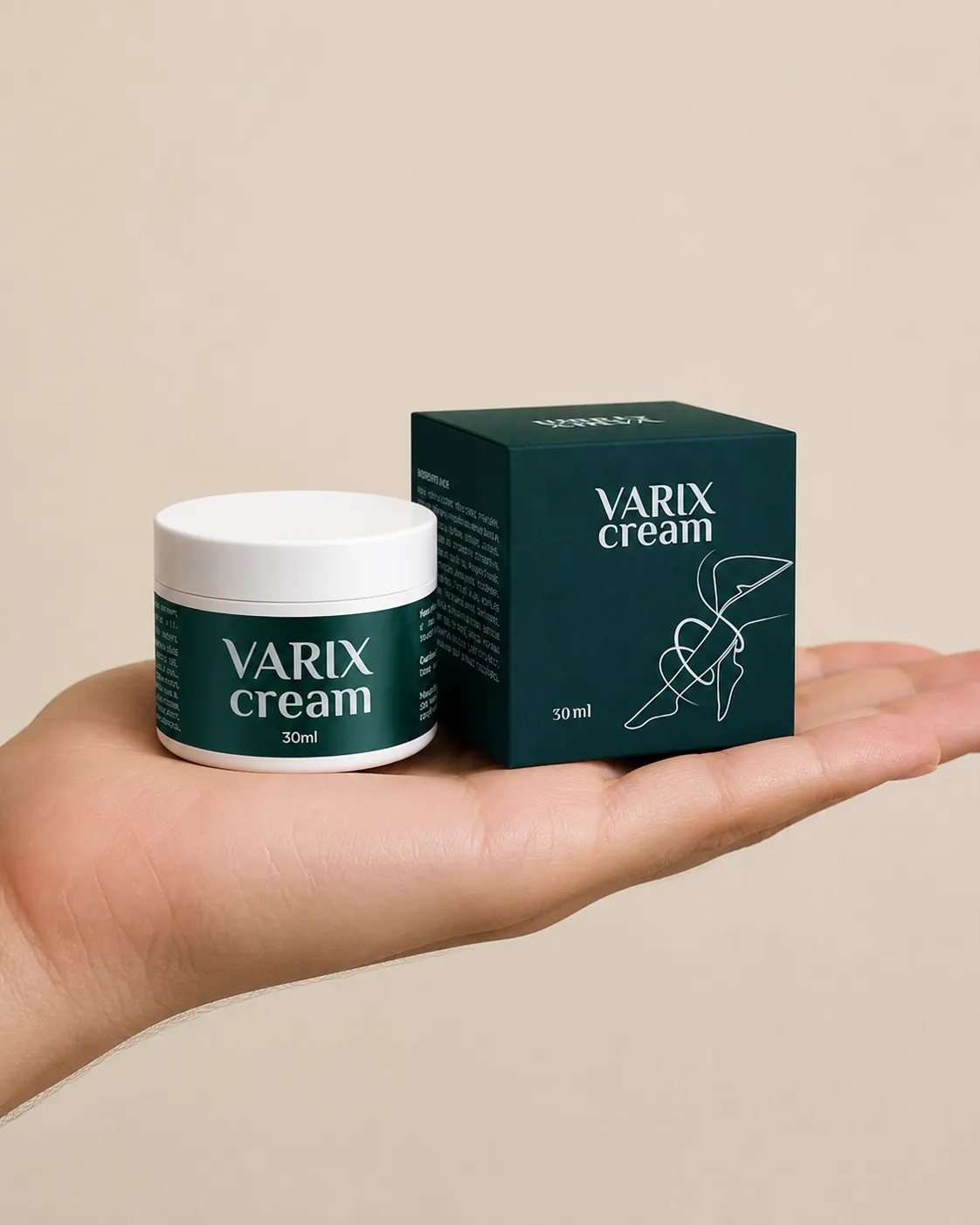 Varix — Verpackung in der Hand