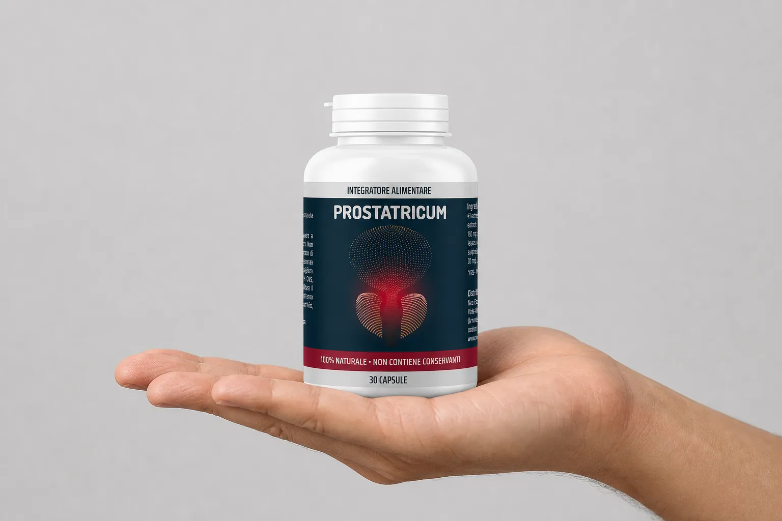 Prostatricum — Verpackung in der Hand