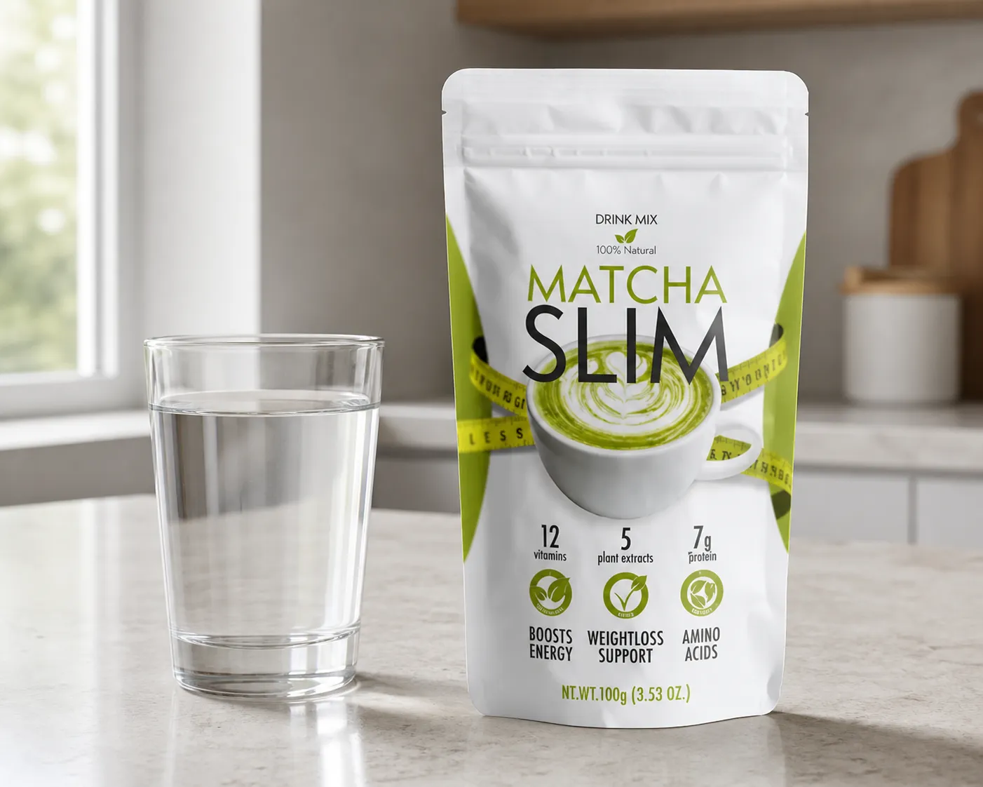 Matcha Slim — Verpackung im Alltag