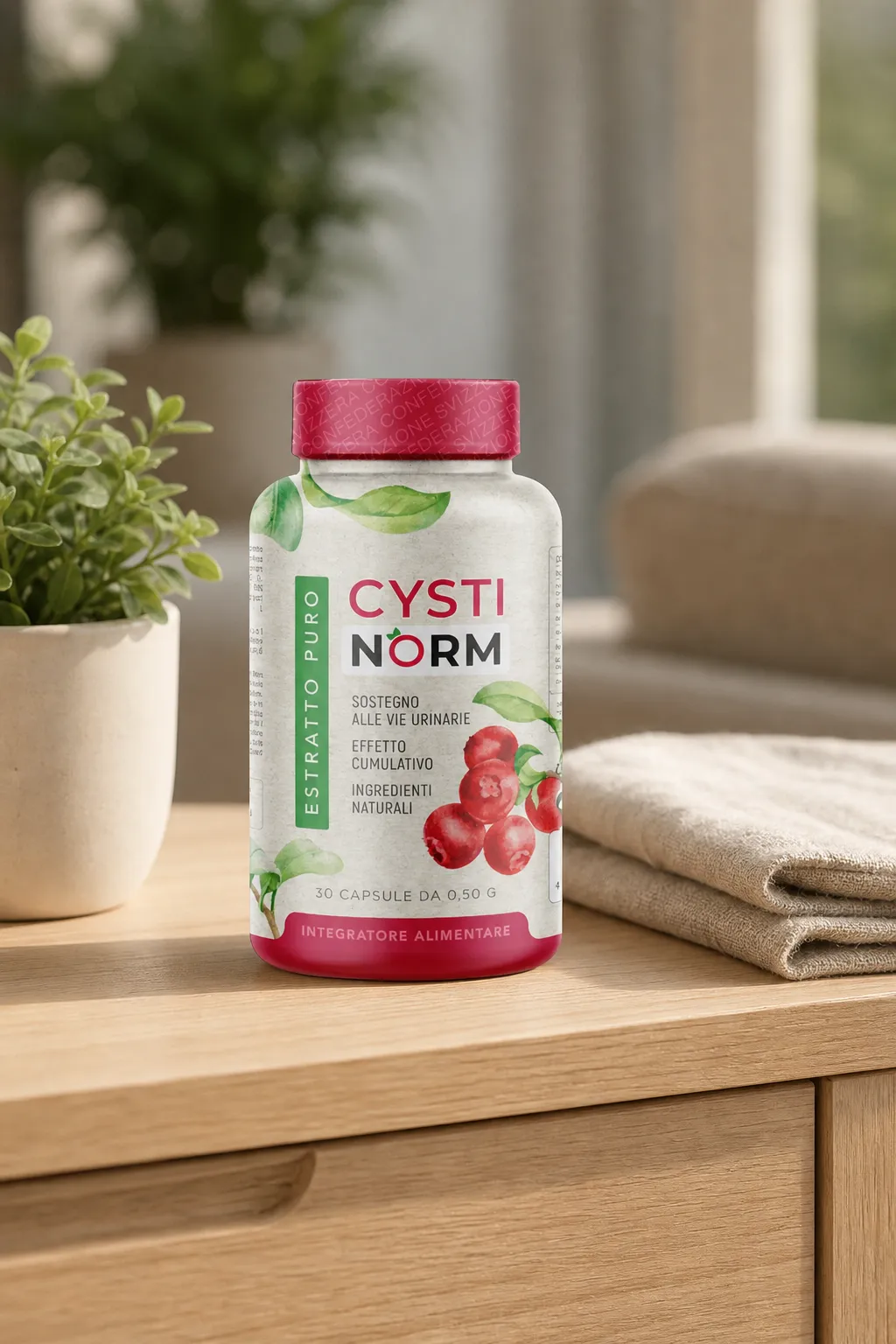 CYSTINORM — Verpackung im Alltag