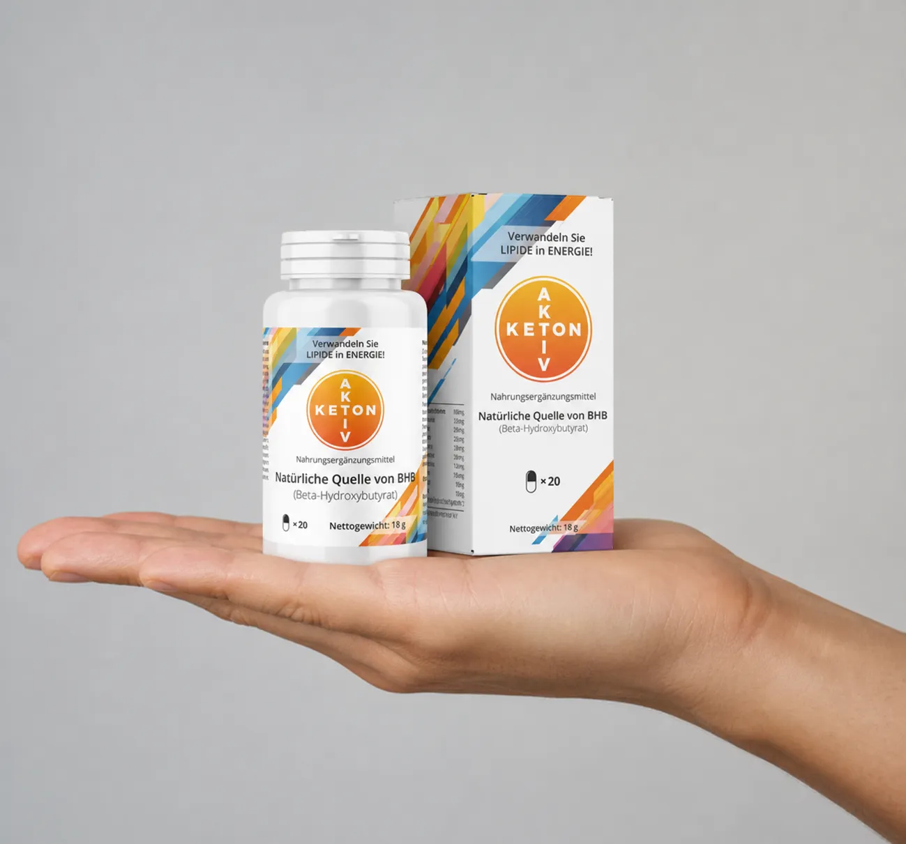 Keton Aktiv — Verpackung in der Hand