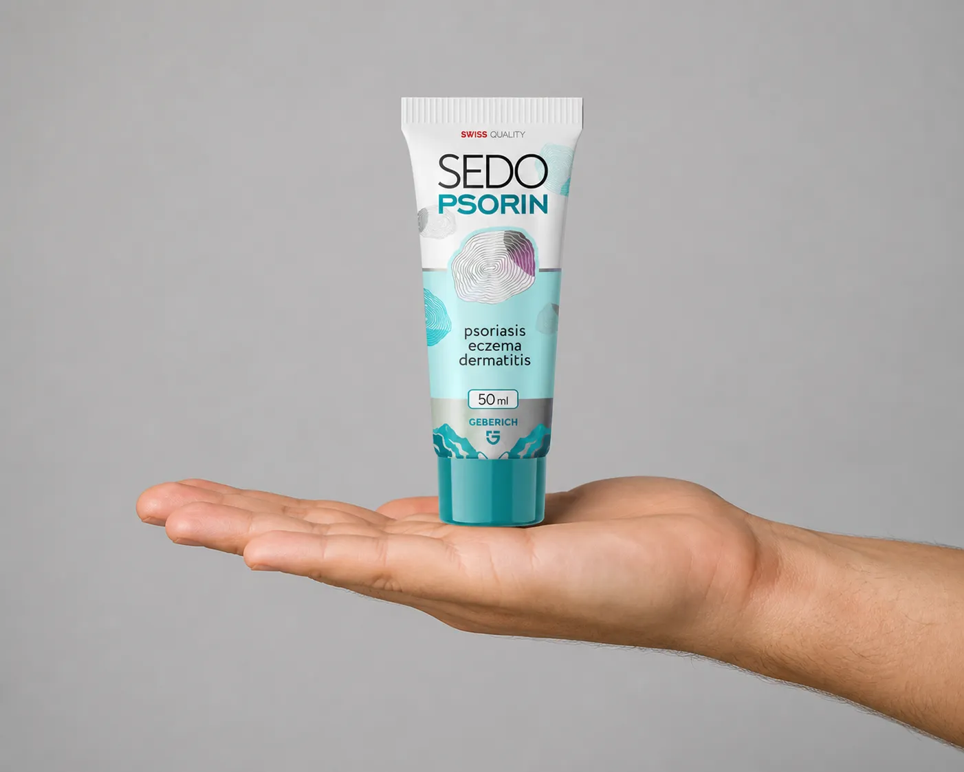 Sedopsorin — Verpackung in der Hand