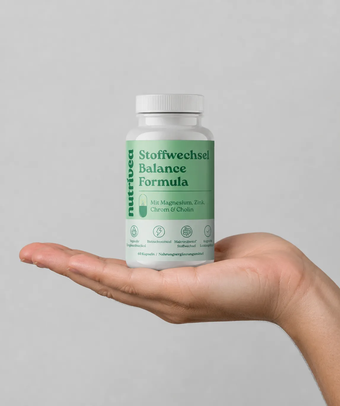 Nutrivea — Verpackung in der Hand