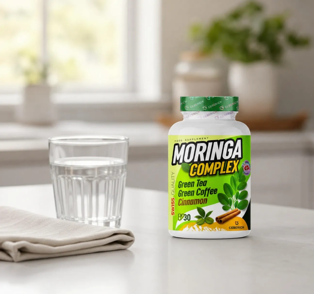 Moringa Complex — Verpackung im Alltag
