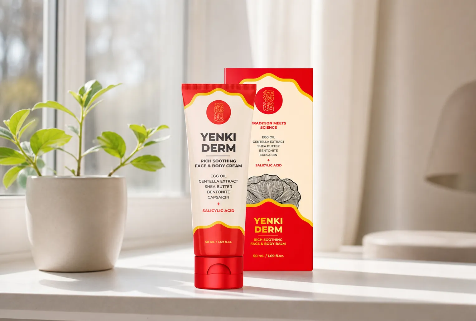 Yenki Derm — Verpackung im Alltag