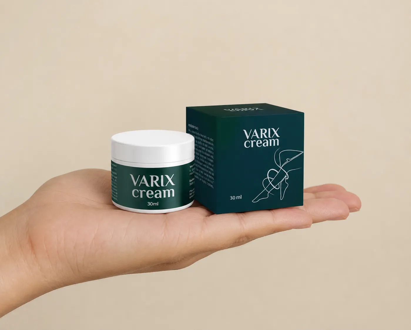 Varix cream lp — Verpackung in der Hand
