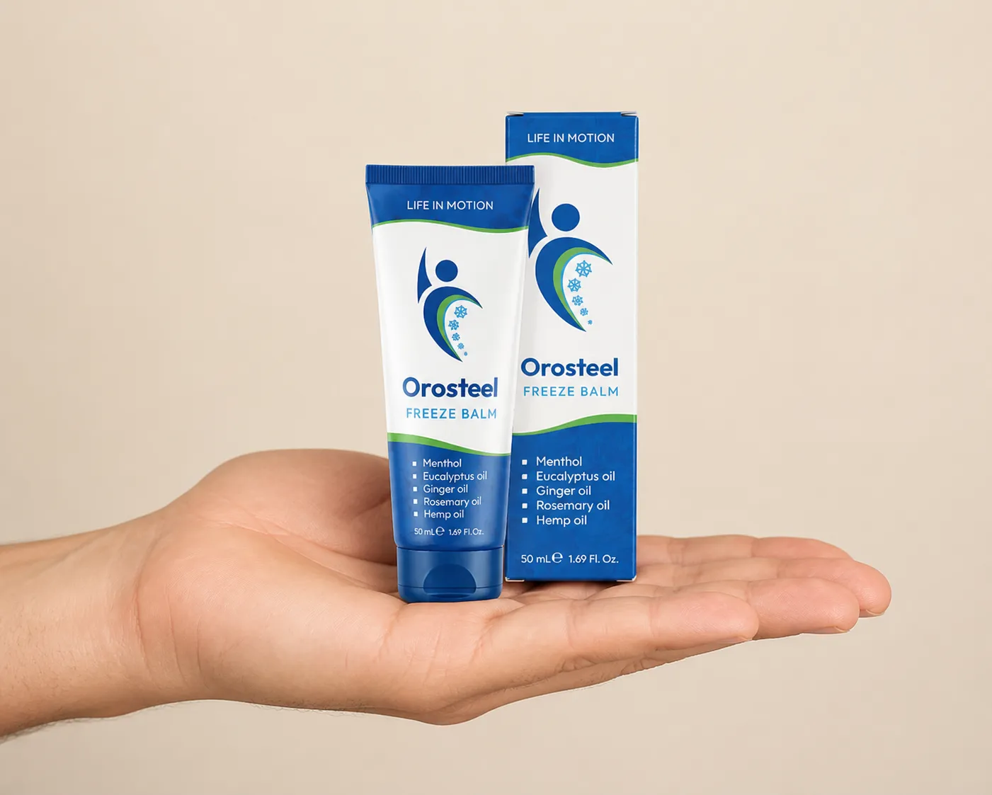 Orosteel — Verpackung in der Hand