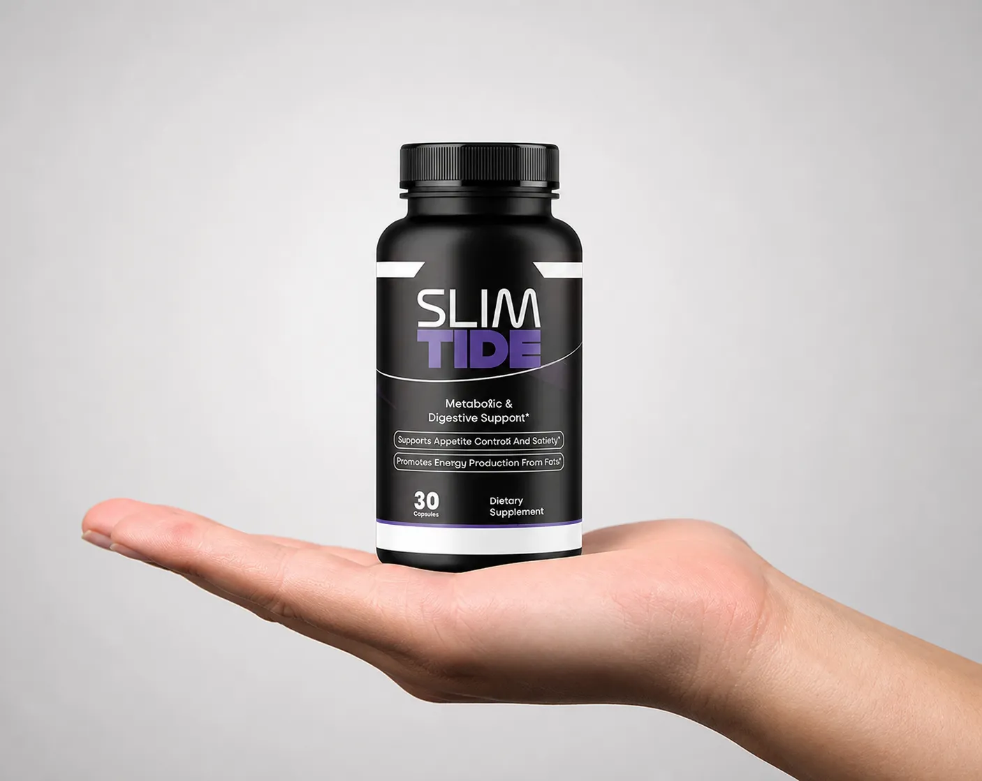 Slimtide — Verpackung in der Hand