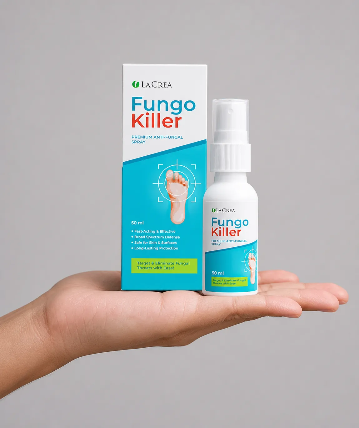 Fungokiller — Verpackung in der Hand