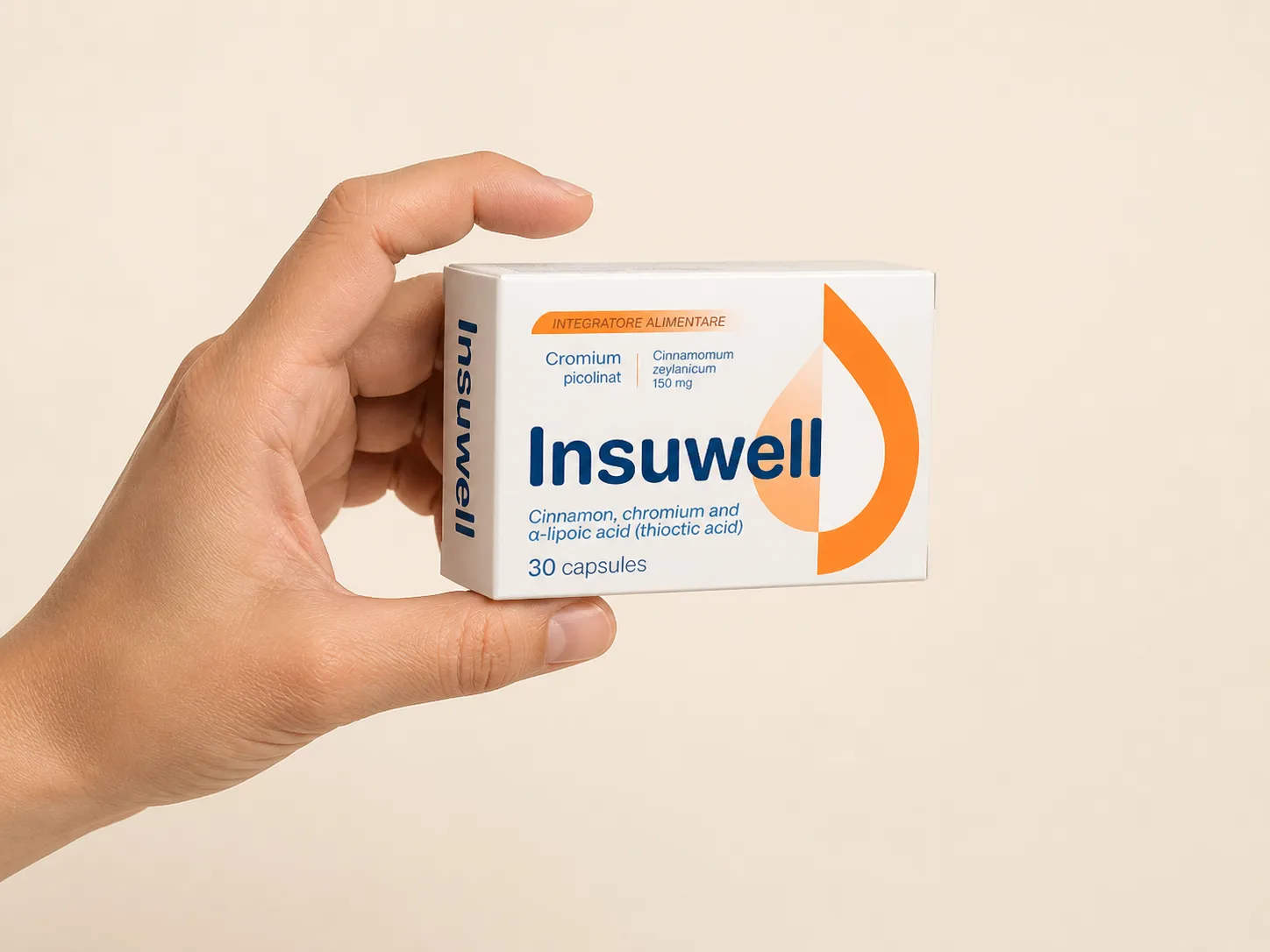 Insuwell — Verpackung in der Hand