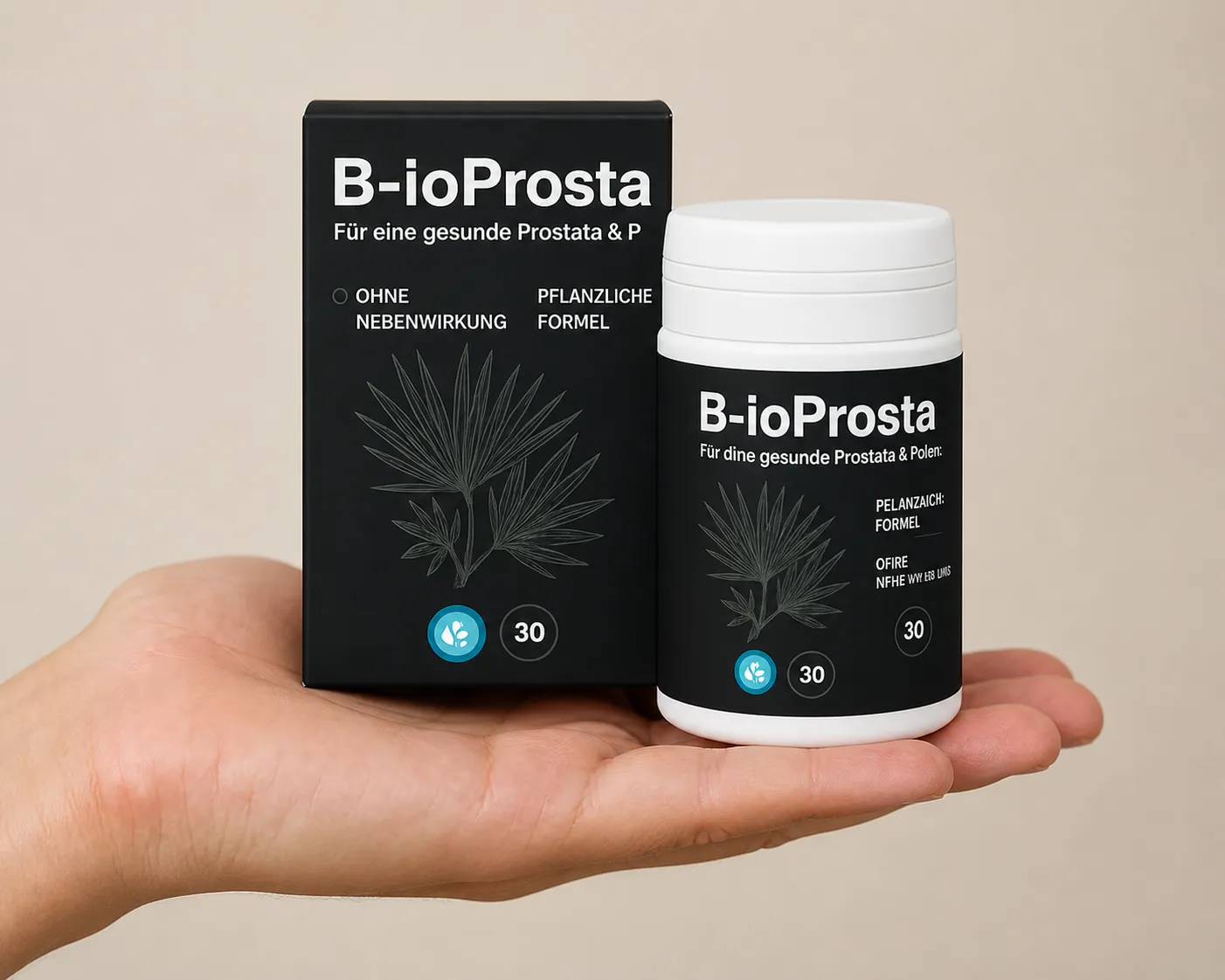 Bio-Prosta — Verpackung in der Hand